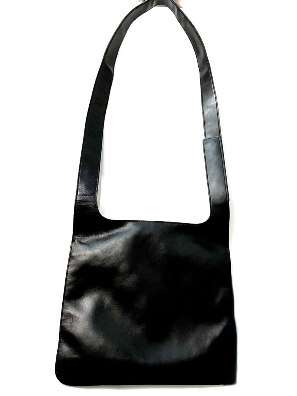Vintage PRADA Canvas & Leather Crossbody Bag Black Beige Logo. Made in Italy - Picture 2 of 9